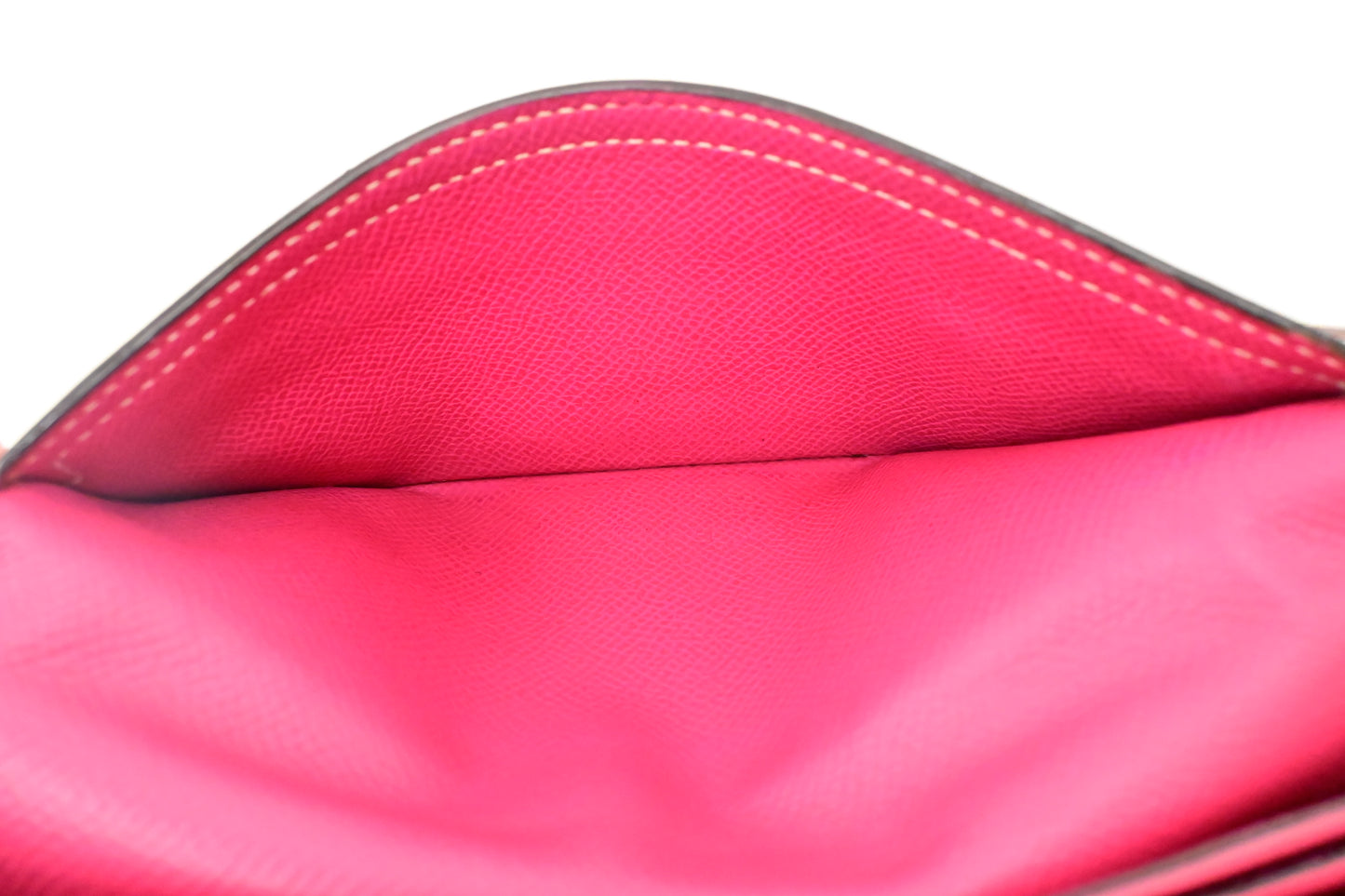 Hermes Bearn Soufflet Wallet in Burgundy Leather