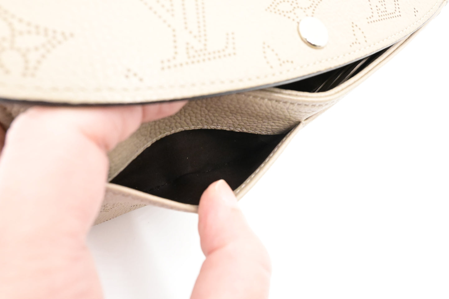 Louis Vuitton Iris Wallet in Galet Mahina Leather