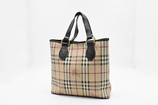 Burberry Handbag in Checked Coated Canvas