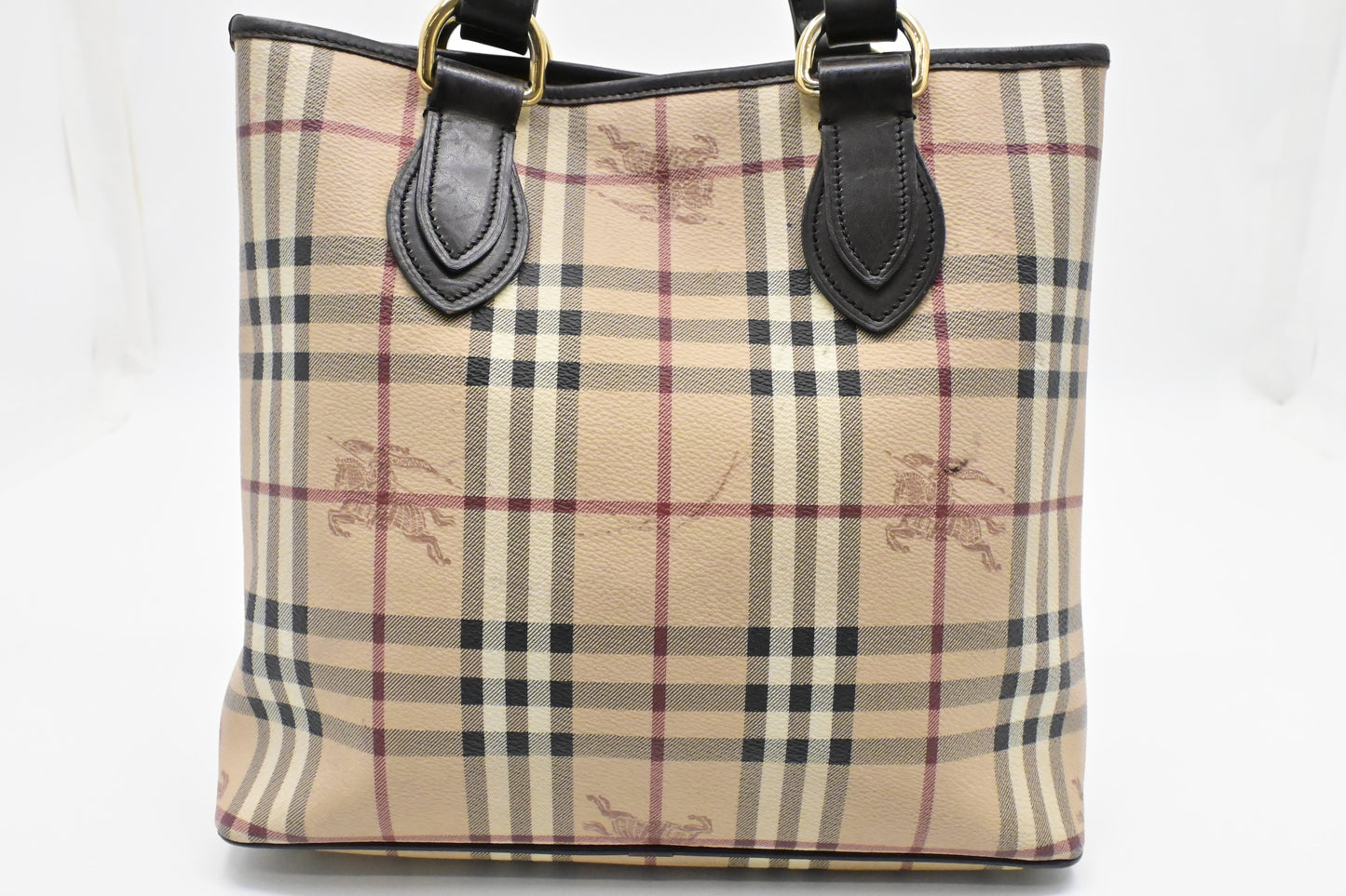 Burberry Handbag in Checked Coated Canvas