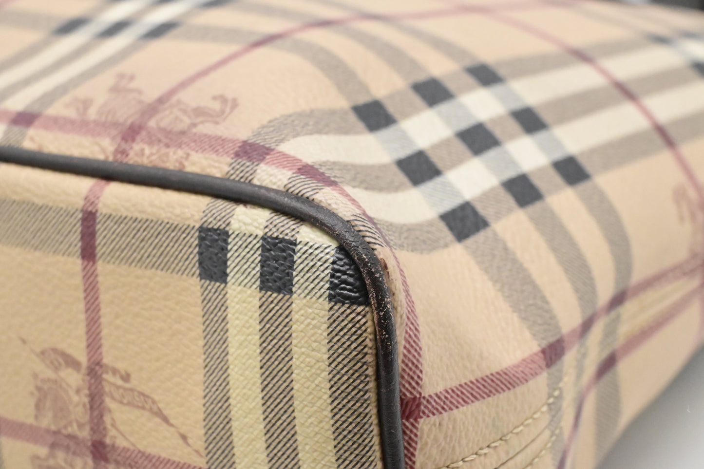 Burberry Handbag in Checked Coated Canvas