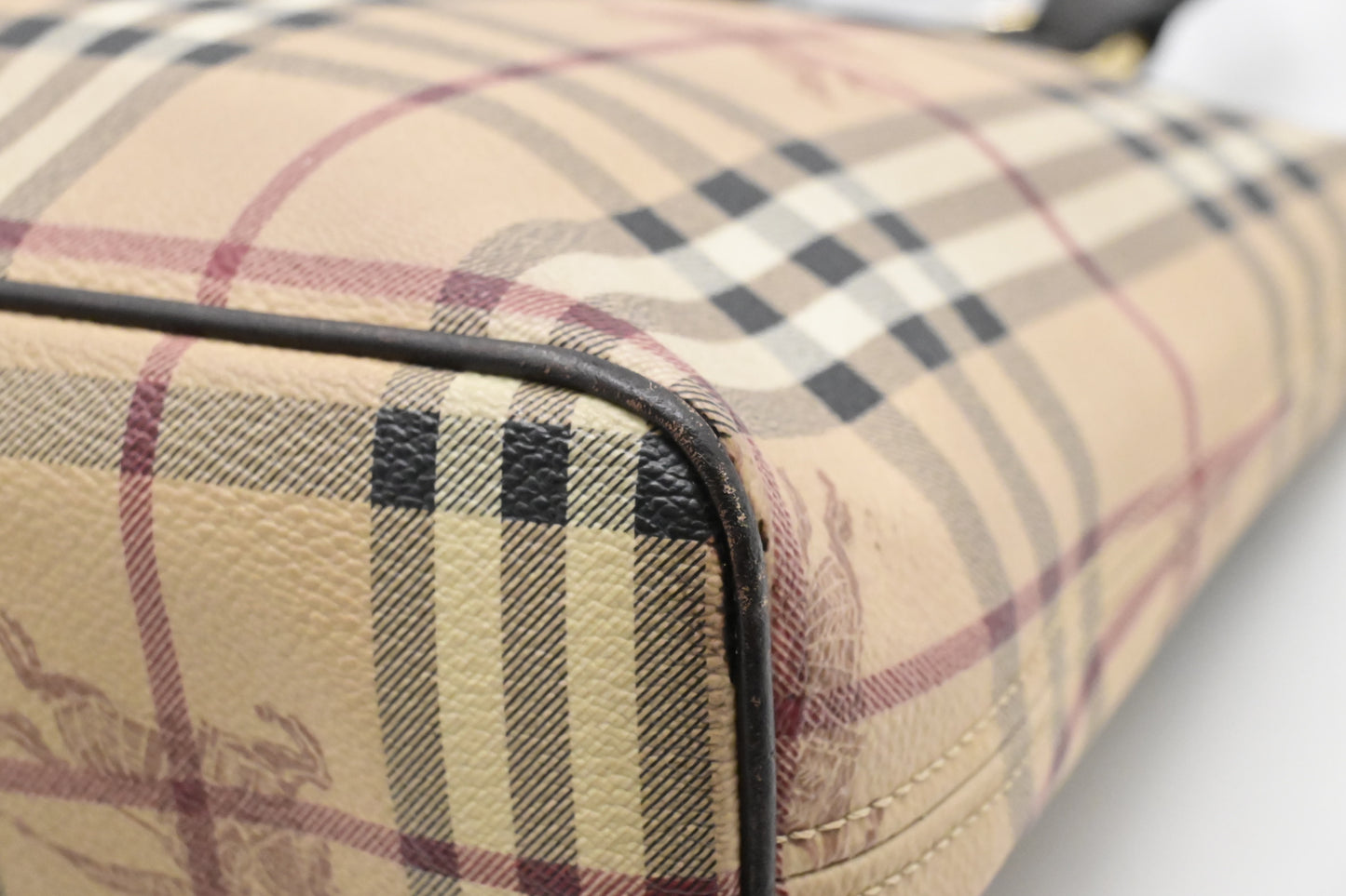 Burberry Handbag in Checked Coated Canvas
