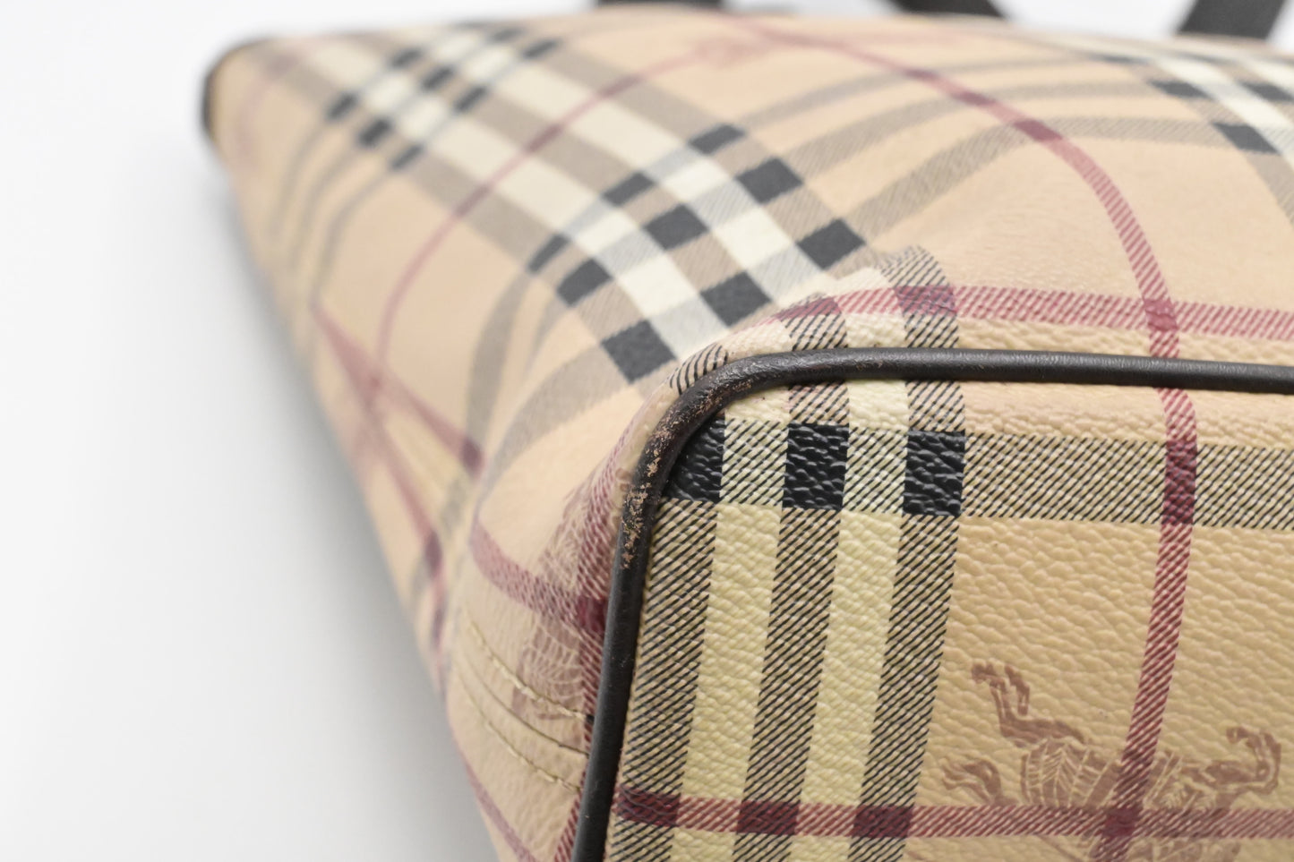 Burberry Handbag in Checked Coated Canvas