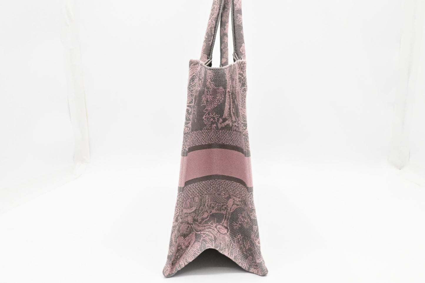 Dior Medium Book Tote in Pink Toile de Jouy Sauvage Embroidery