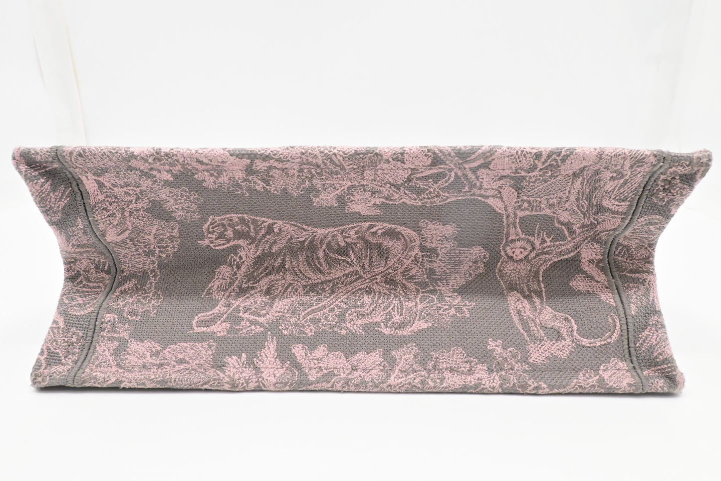Dior Medium Book Tote in Pink Toile de Jouy Sauvage Embroidery