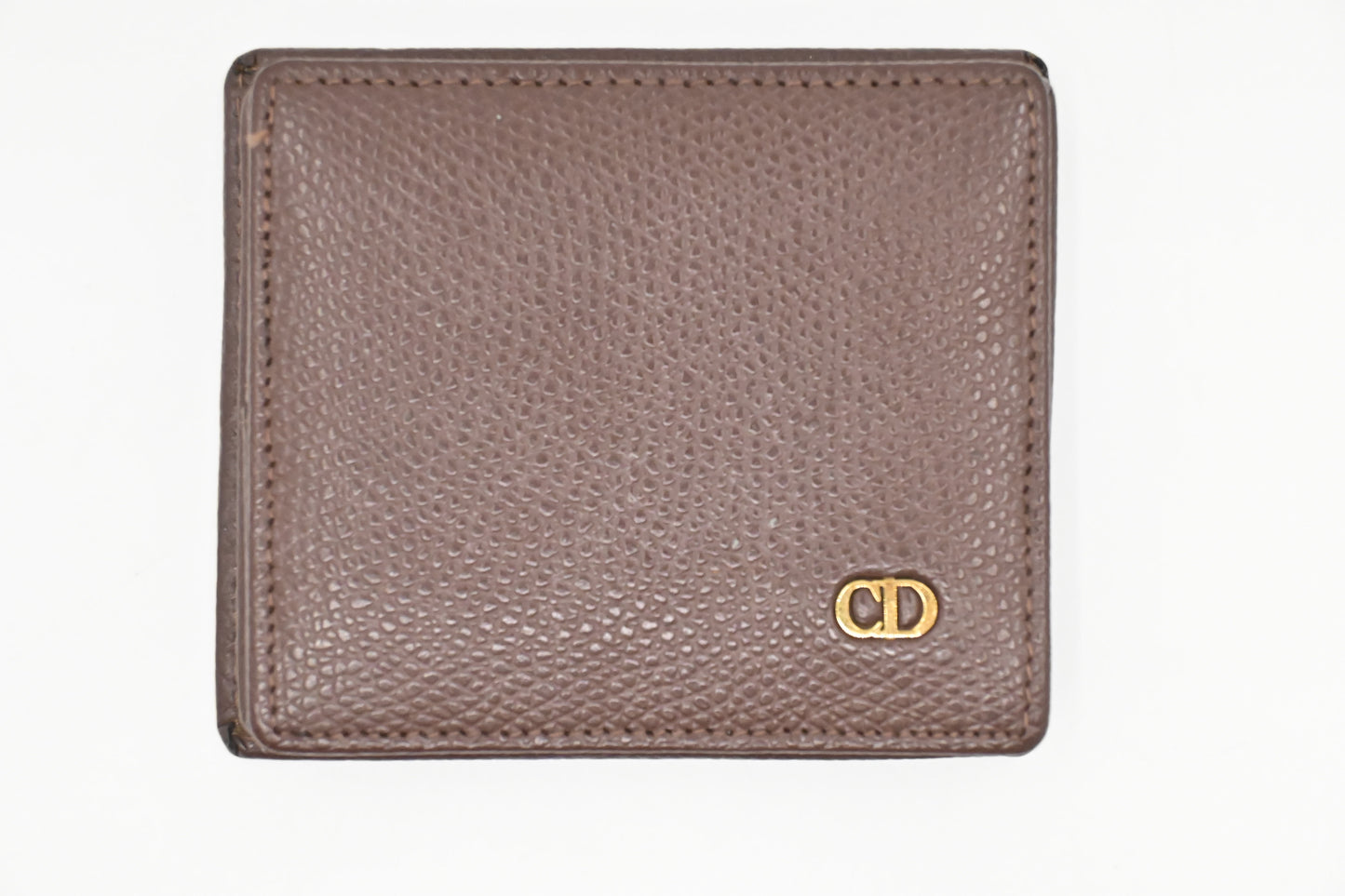 Dior Coin Case in Brown Leather
