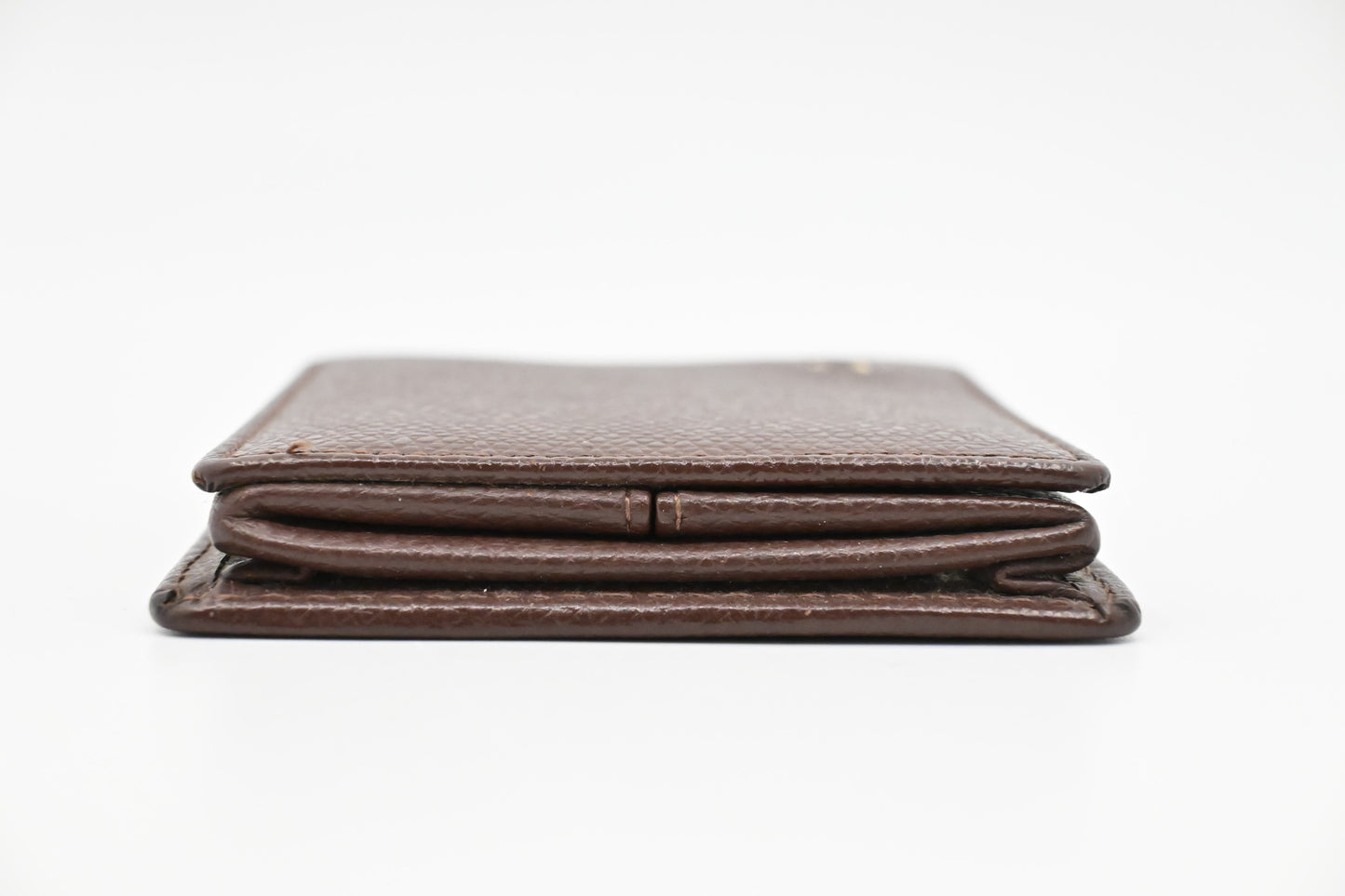 Dior Coin Case in Brown Leather