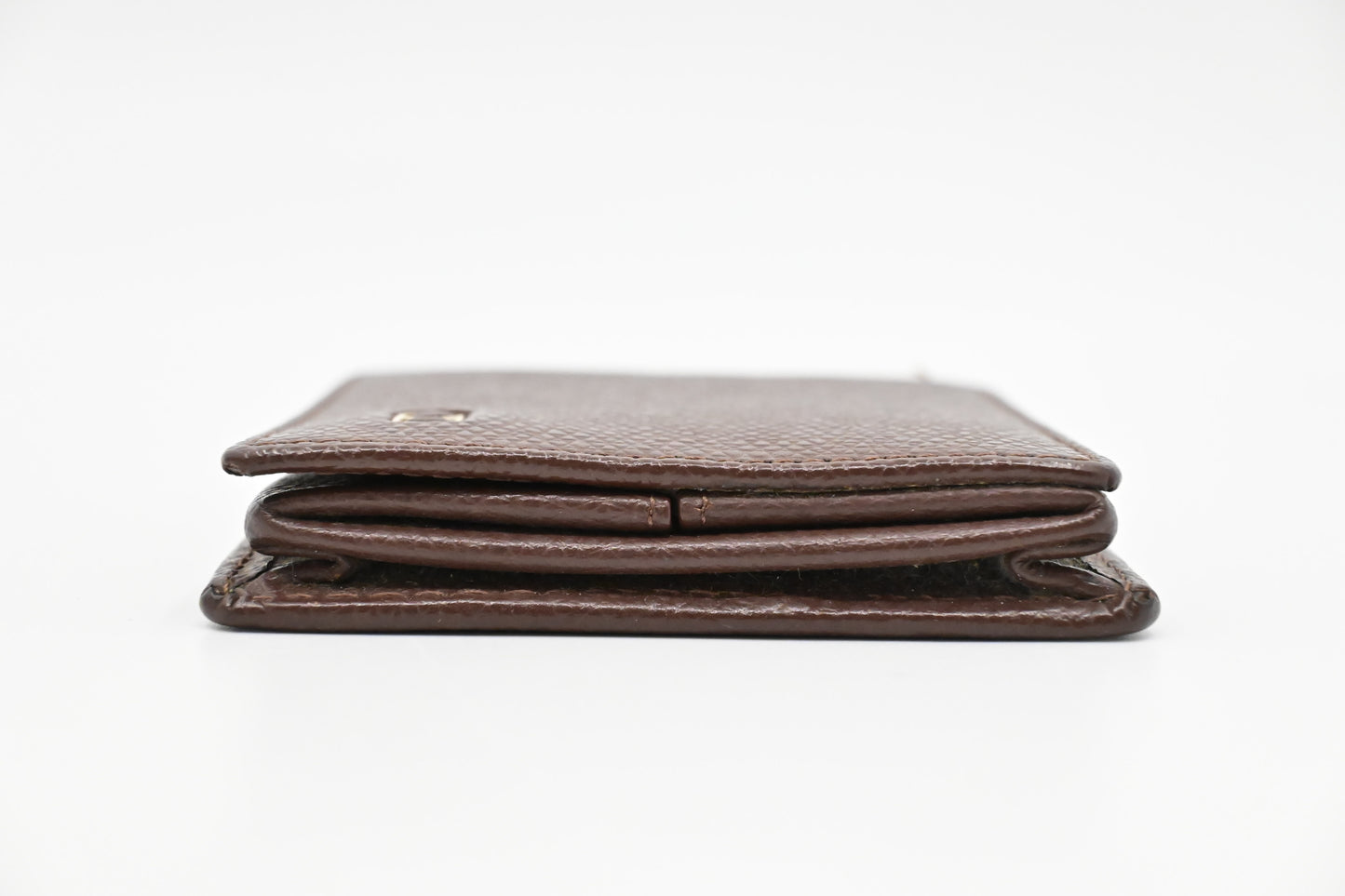 Dior Coin Case in Brown Leather