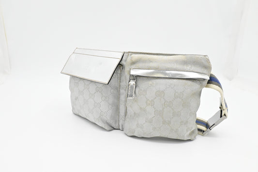 Gucci Waist Bag in Silver GG Canvas