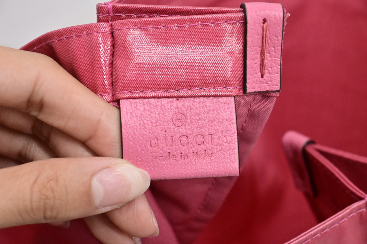 Gucci Montecarlo Vertical Tote in Glam Pink Crystal Coated Canvas