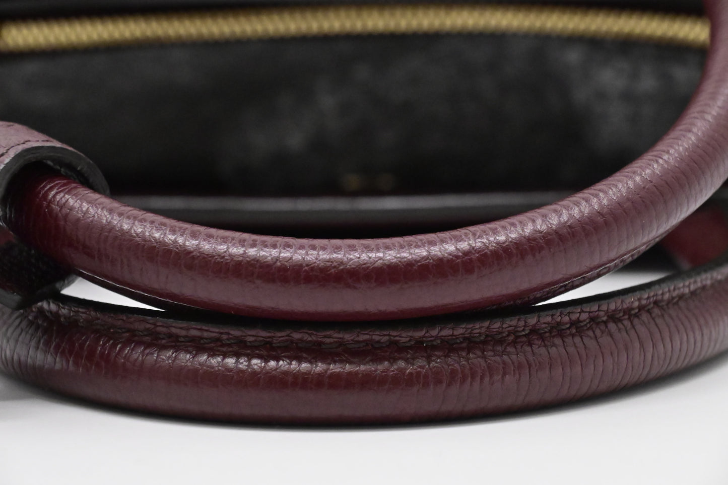 Burberry Banner House Check Medium Tote in Burgundy Leather