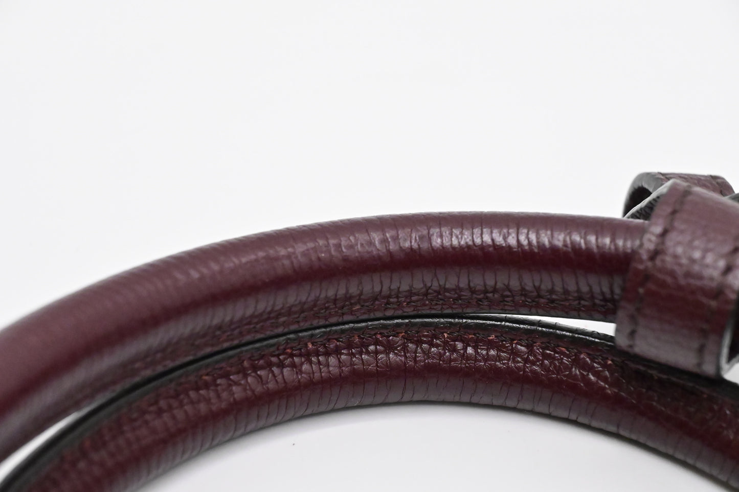 Burberry Banner House Check Medium Tote in Burgundy Leather