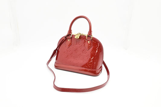Louis Vuitton Alma BB in Red Vernis Leather
