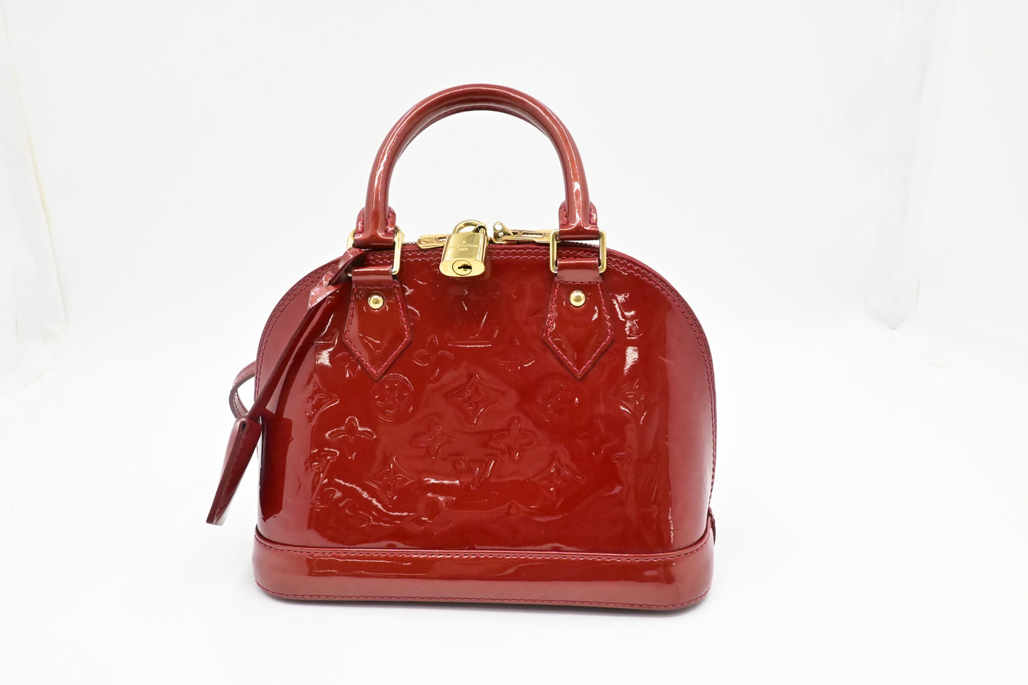 Louis Vuitton Alma BB in Red Vernis Leather