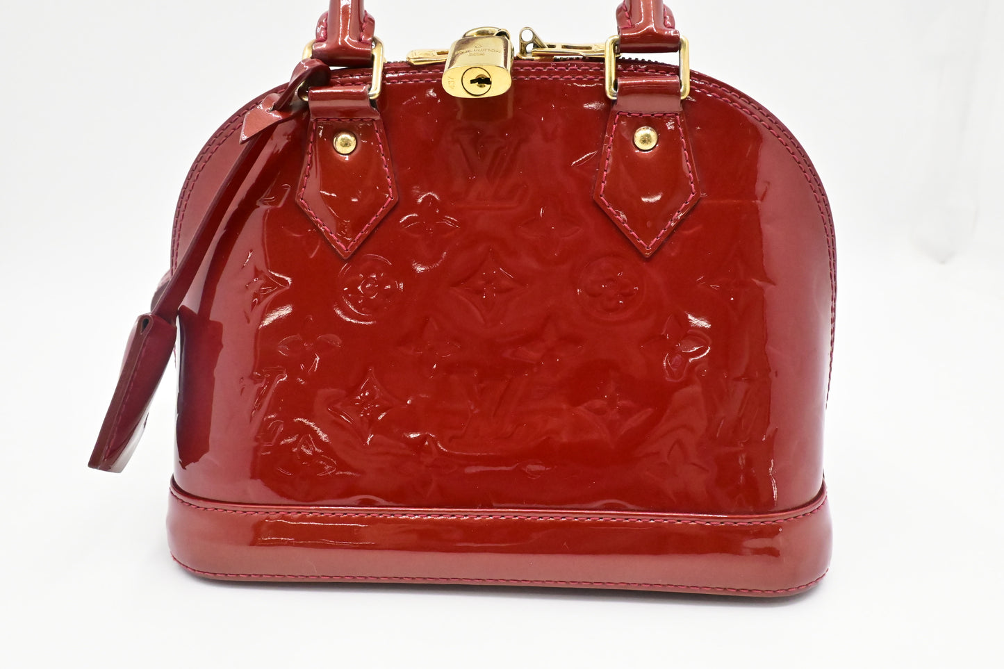 Louis Vuitton Alma BB in Red Vernis Leather