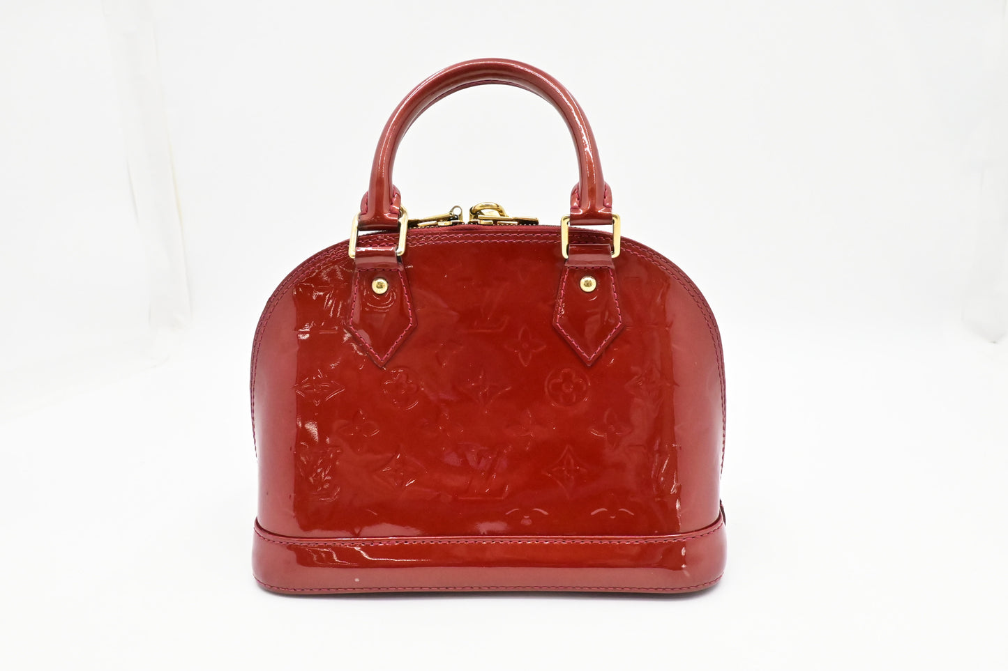 Louis Vuitton Alma BB in Red Vernis Leather