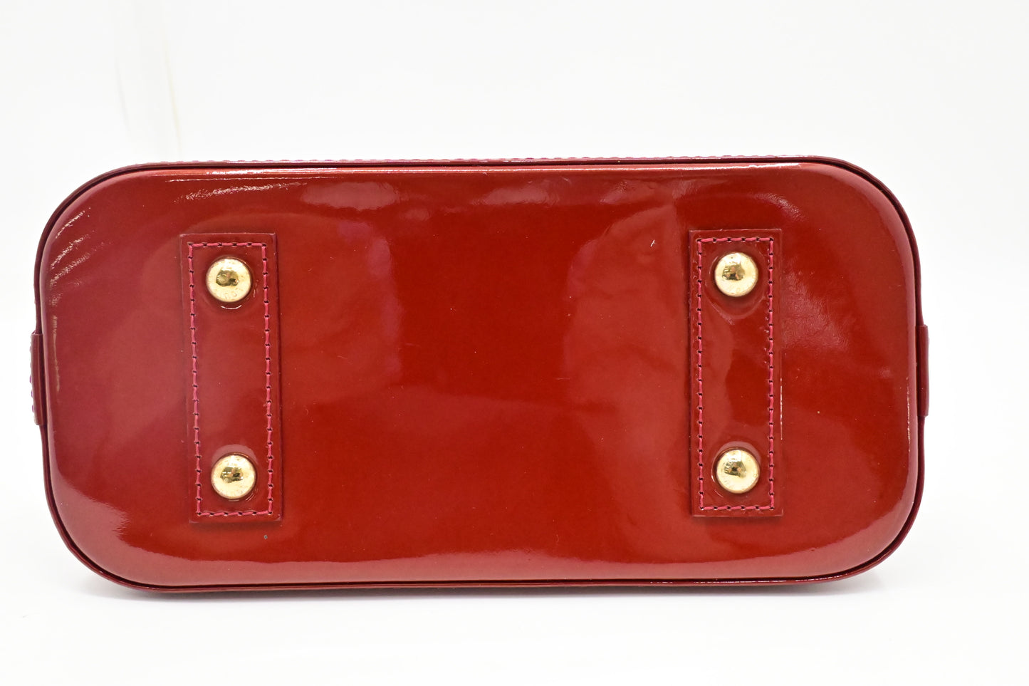 Louis Vuitton Alma BB in Red Vernis Leather