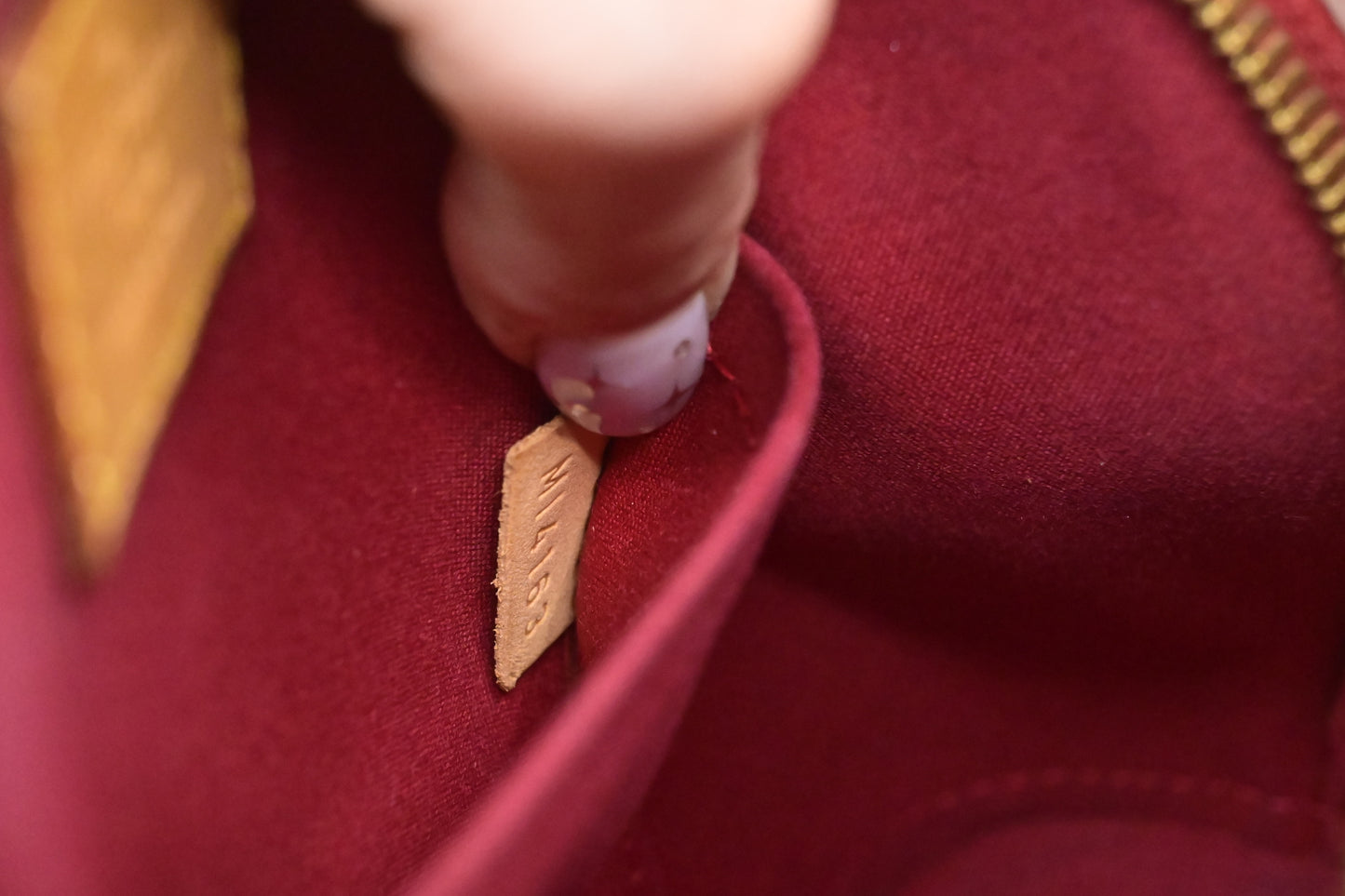 Louis Vuitton Alma BB in Red Vernis Leather