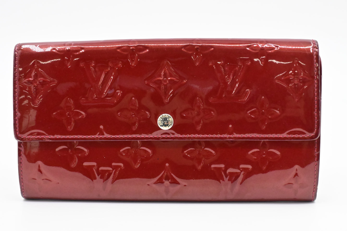 Louis Vuitton Sarah Wallet in Red Vernis Leather