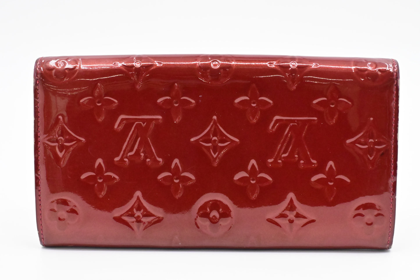 Louis Vuitton Sarah Wallet in Red Vernis Leather