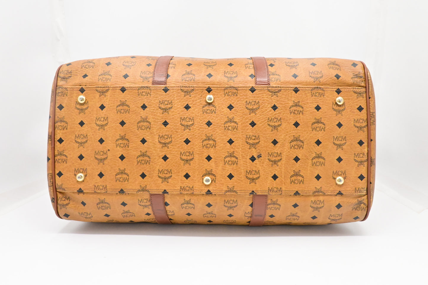MCM Travel Bag in Cognac Visetos Canvas