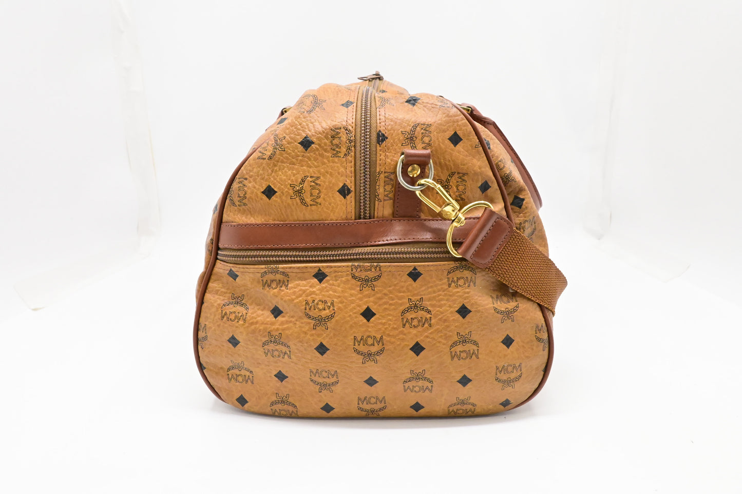MCM Travel Bag in Cognac Visetos Canvas