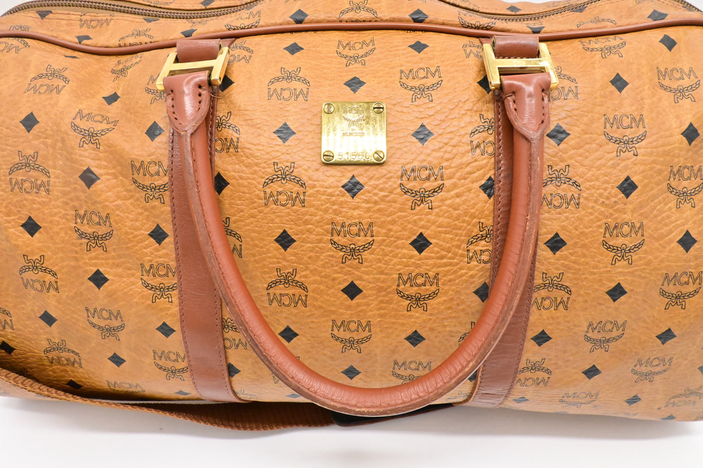 MCM Travel Bag in Cognac Visetos Canvas