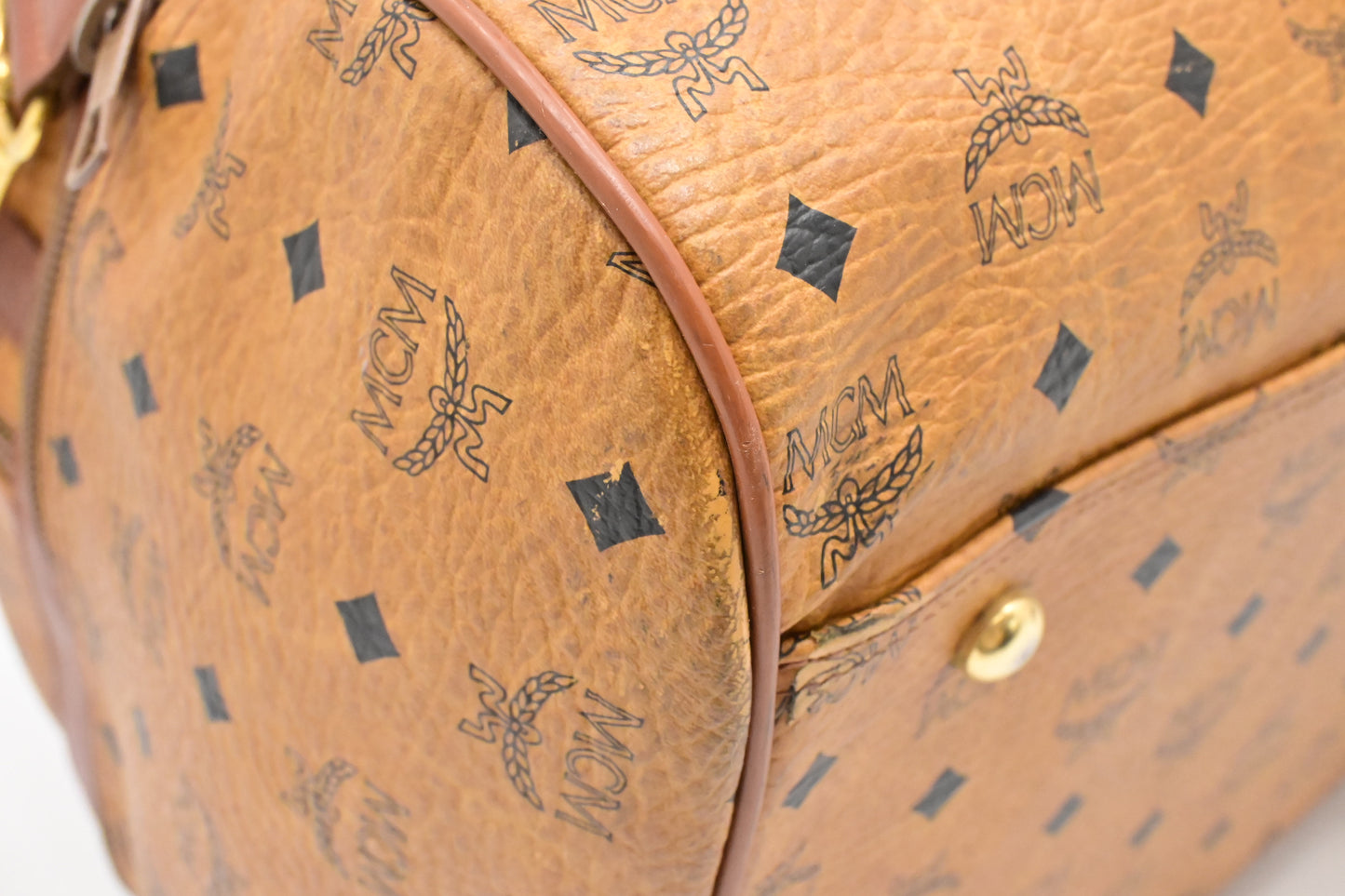 MCM Travel Bag in Cognac Visetos Canvas