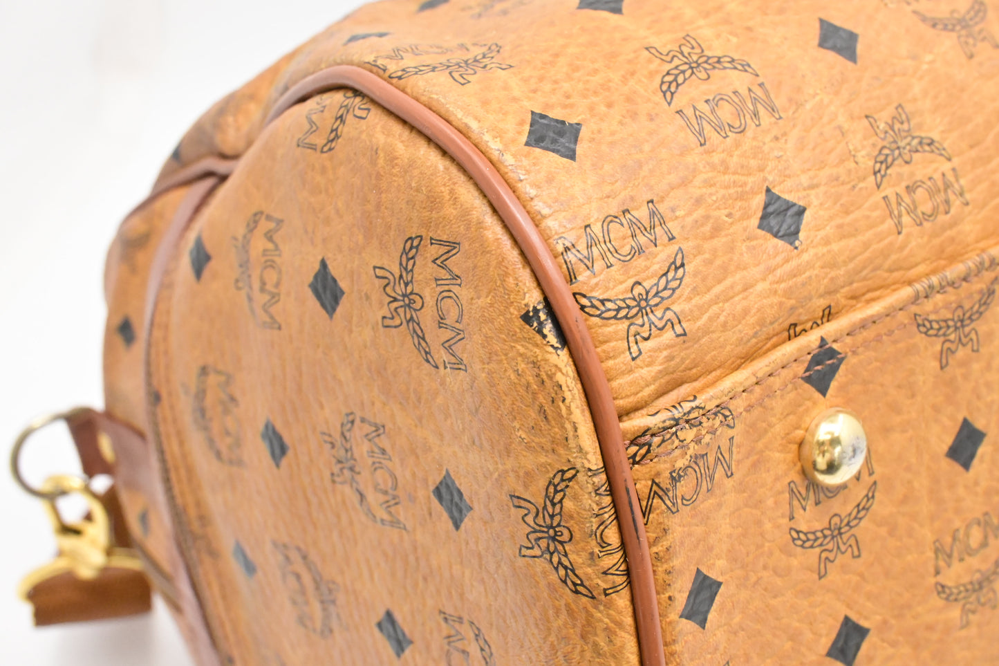 MCM Travel Bag in Cognac Visetos Canvas