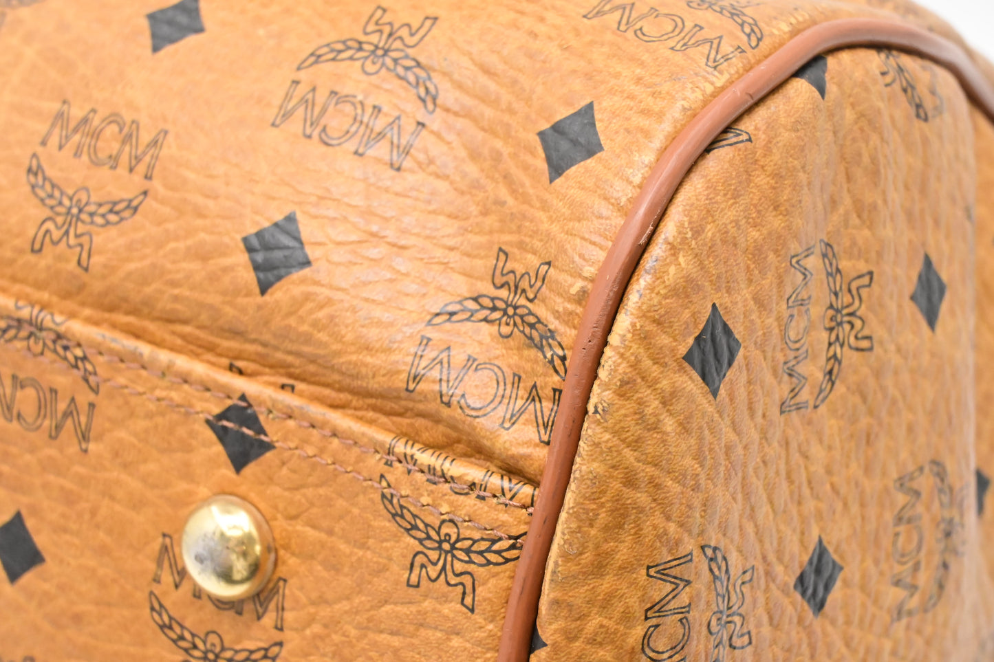 MCM Travel Bag in Cognac Visetos Canvas