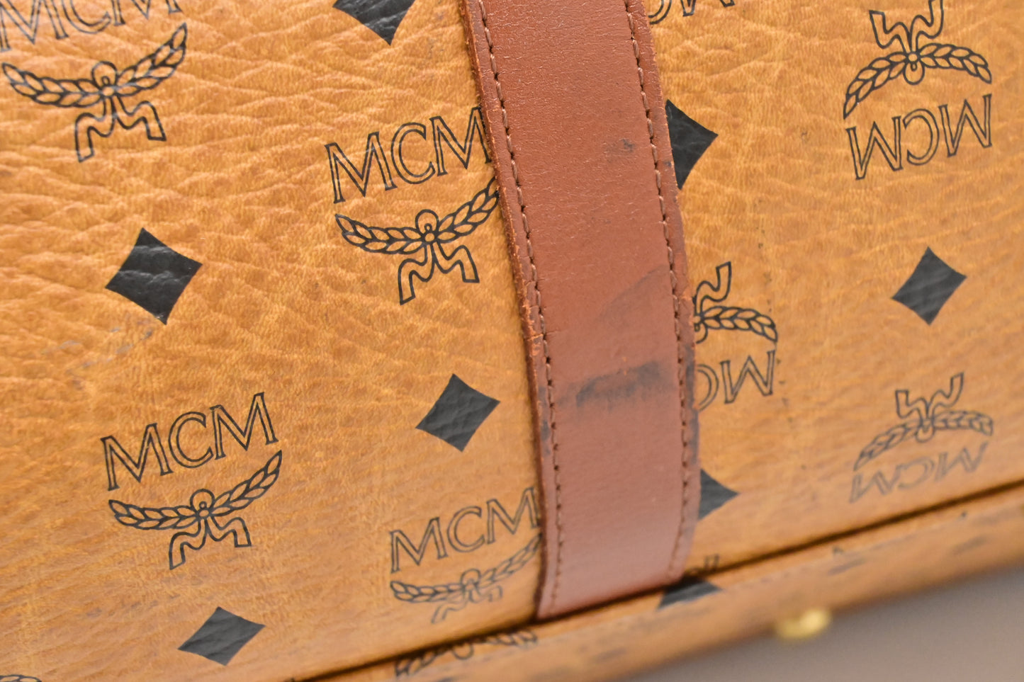 MCM Travel Bag in Cognac Visetos Canvas