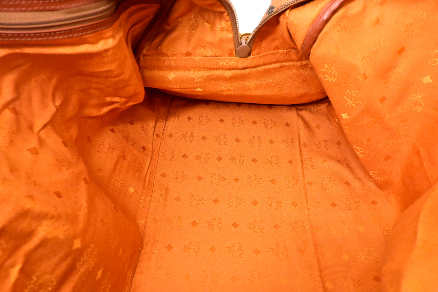 MCM Travel Bag in Cognac Visetos Canvas