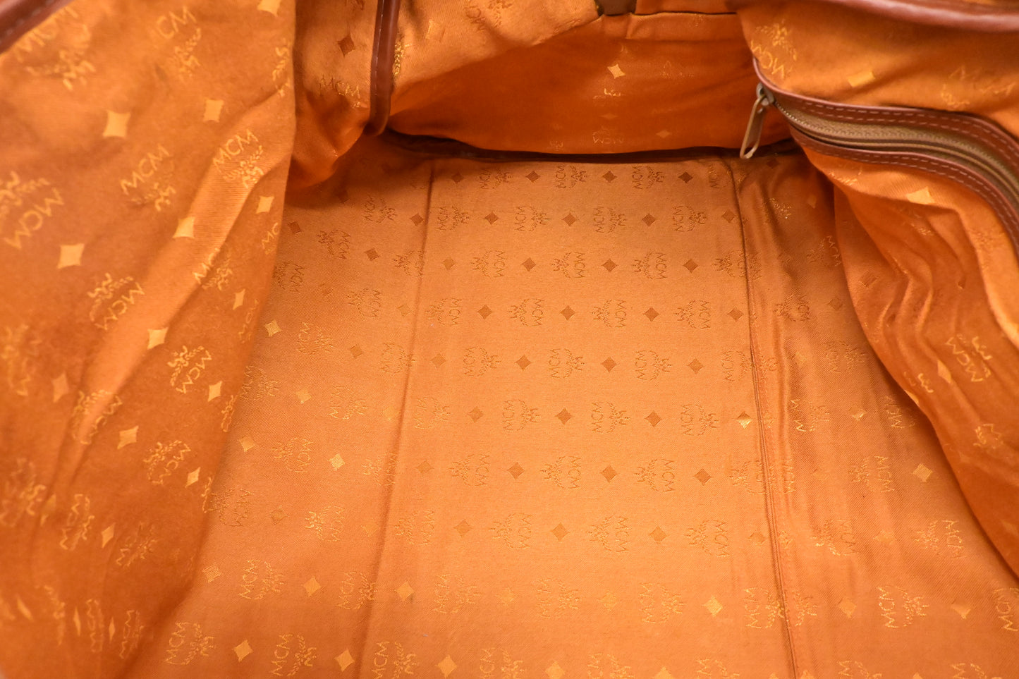 MCM Travel Bag in Cognac Visetos Canvas