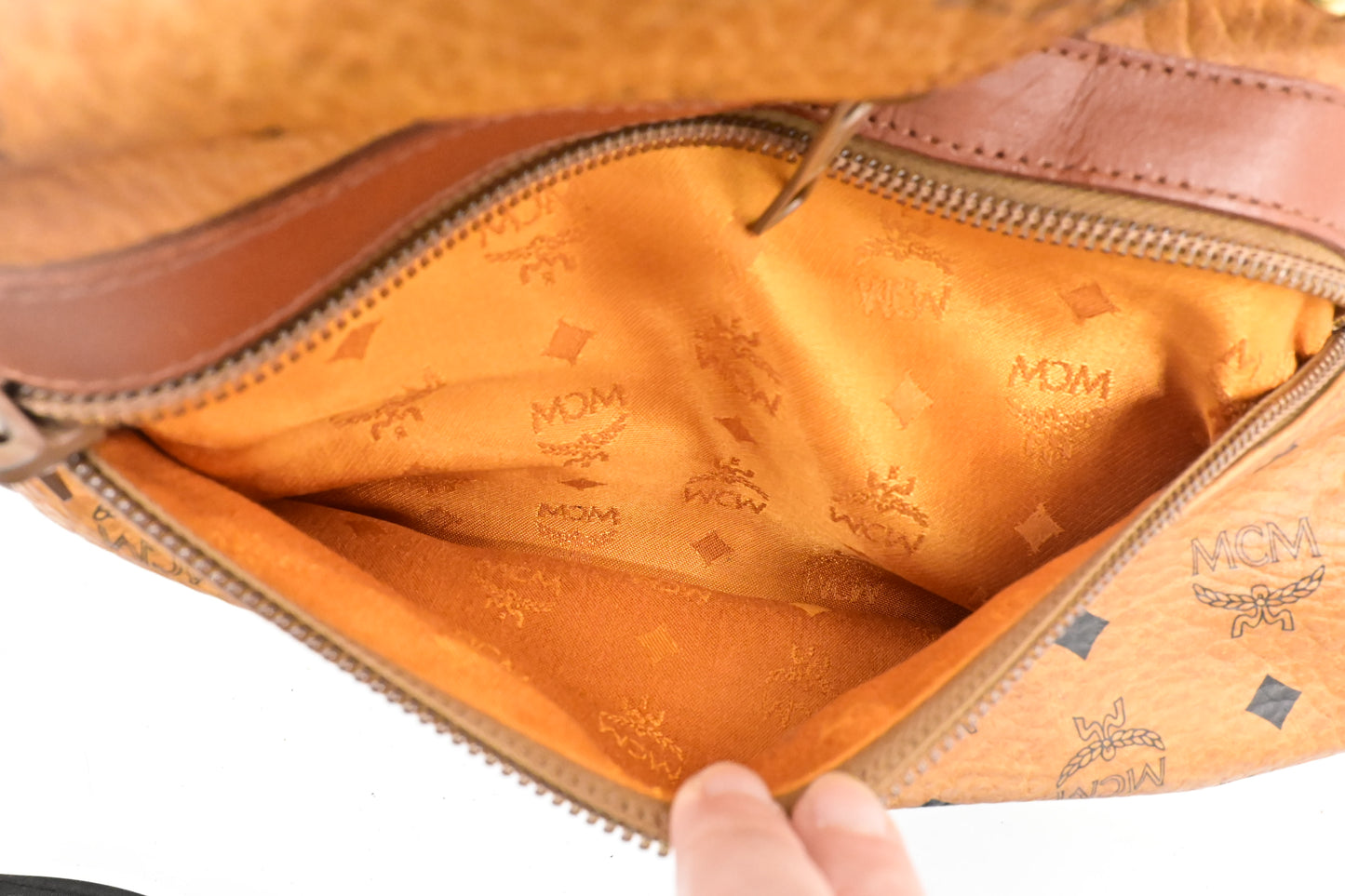 MCM Travel Bag in Cognac Visetos Canvas