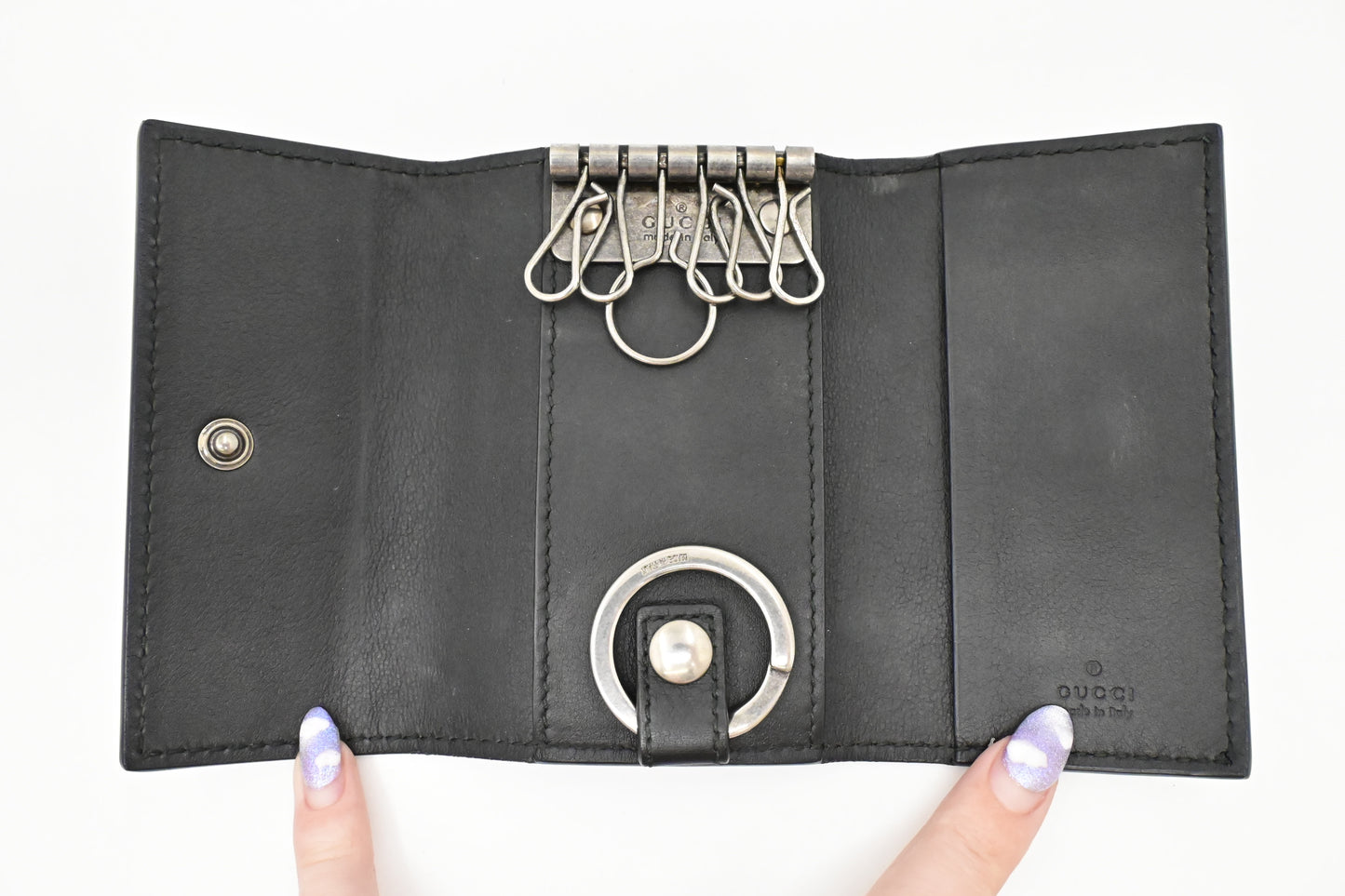 Gucci 6-Key Case in Black Leather