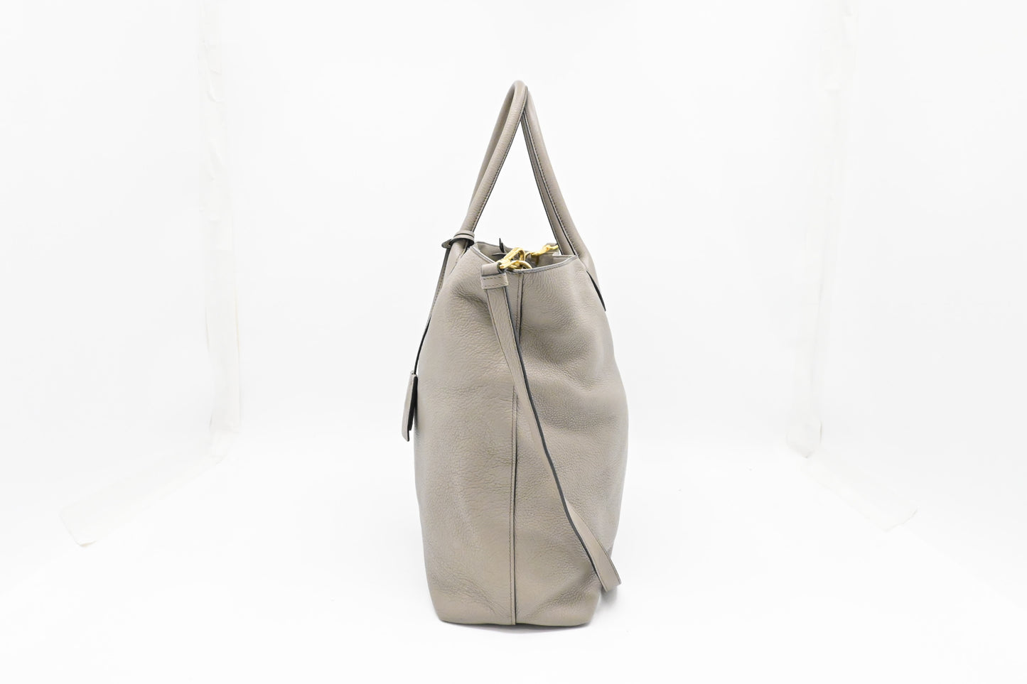 Prada 2-Way Tote in Argilla Gray Leather