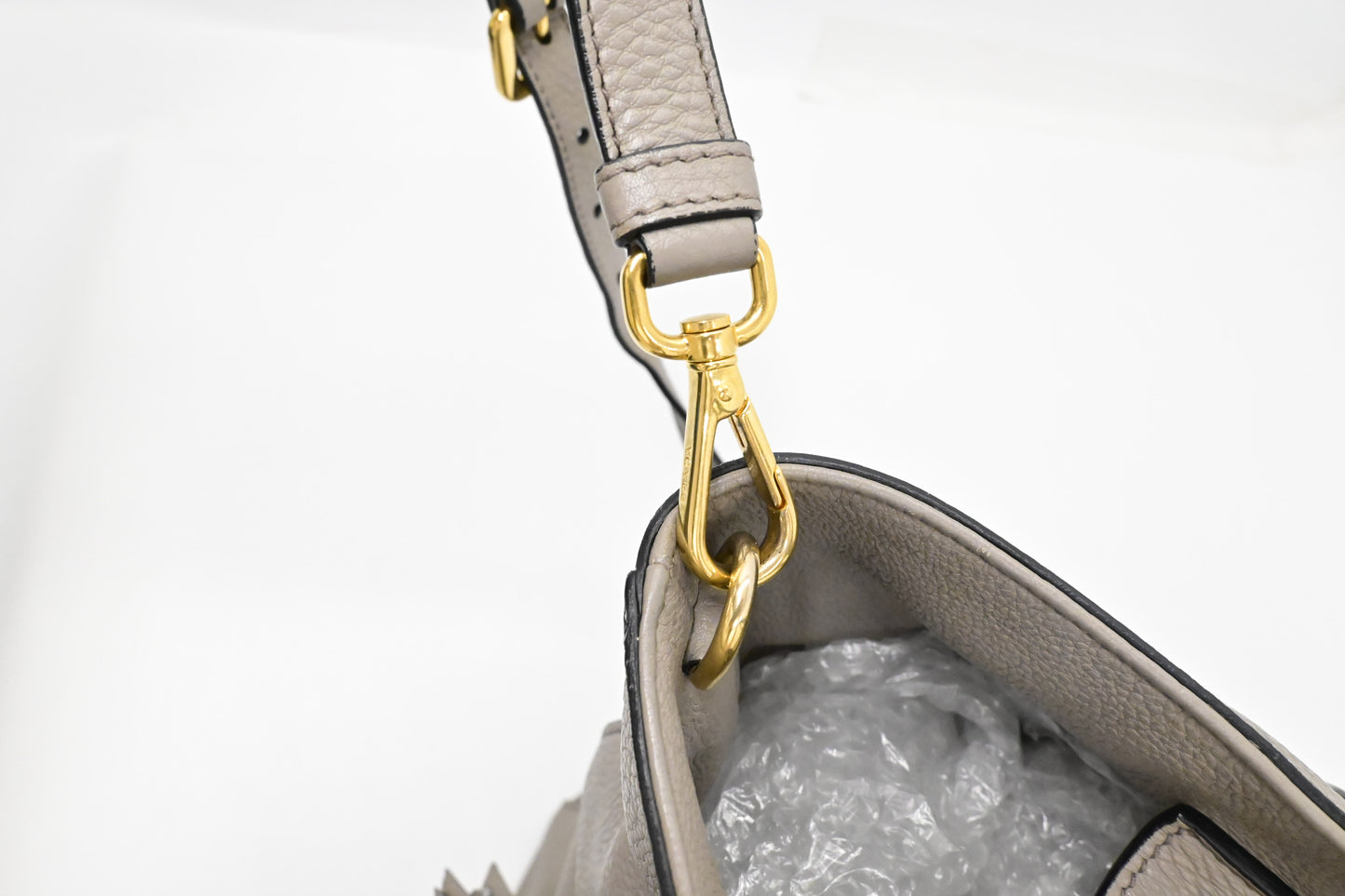 Prada 2-Way Tote in Argilla Gray Leather