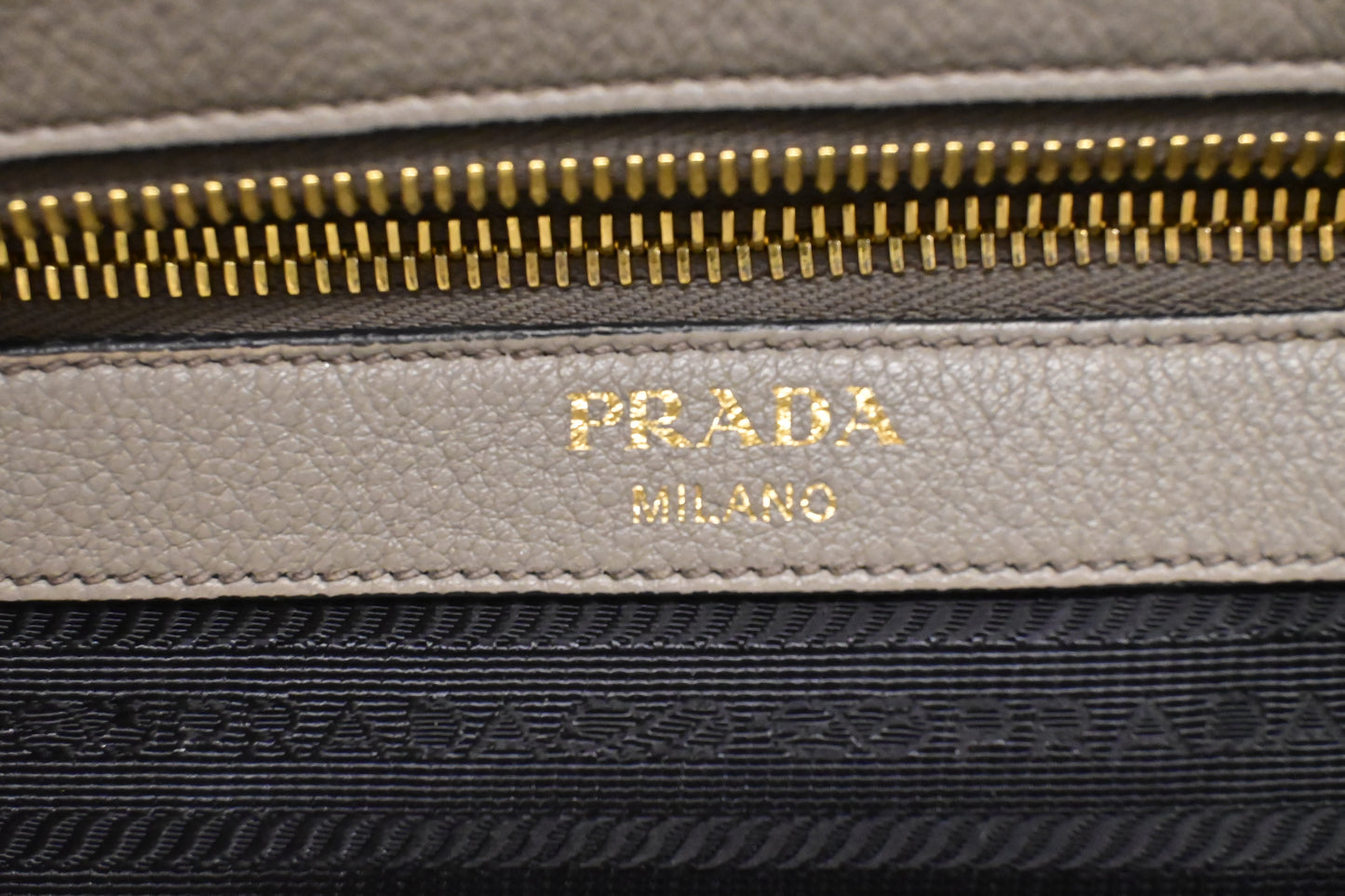 Prada 2-Way Tote in Argilla Gray Leather