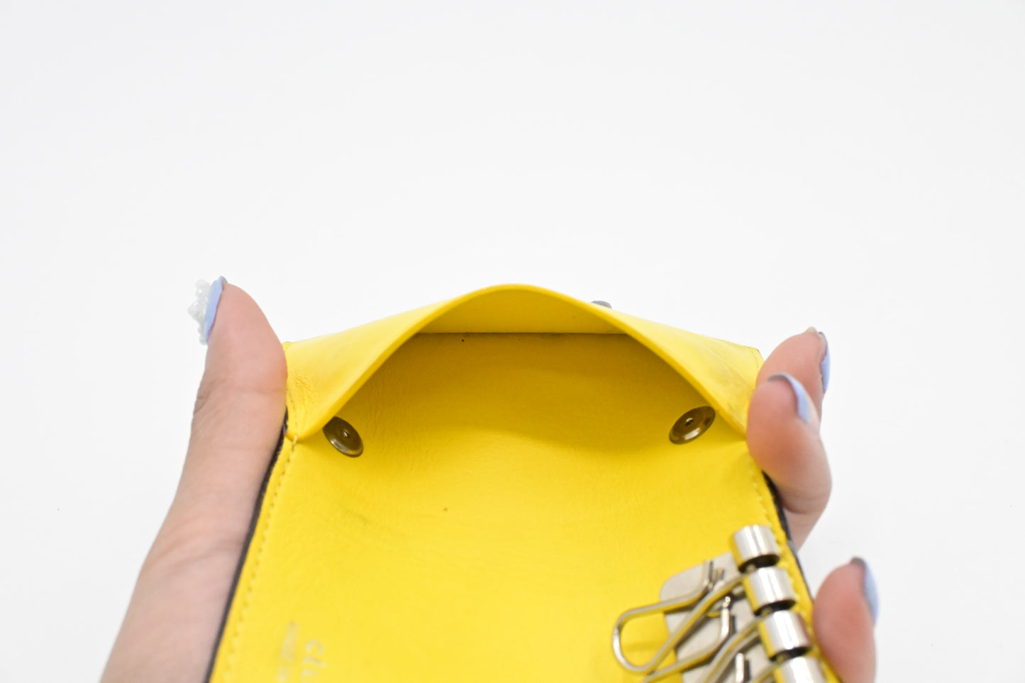 Celine 6 Key Case in Greige Leather