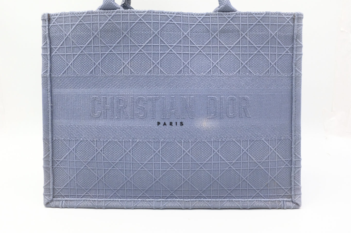 Dior Medium Book Tote in Light Blue Cannage Canvas