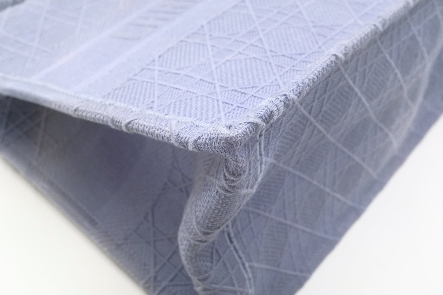 Dior Medium Book Tote in Light Blue Cannage Canvas