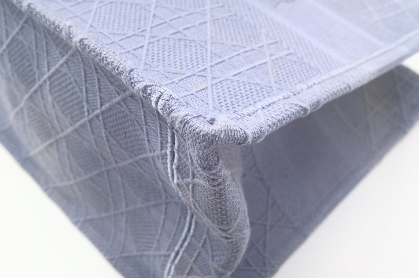 Dior Medium Book Tote in Light Blue Cannage Canvas