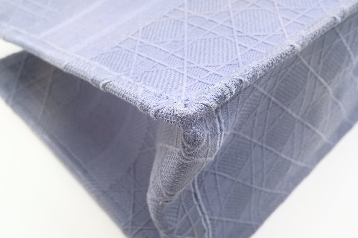 Dior Medium Book Tote in Light Blue Cannage Canvas