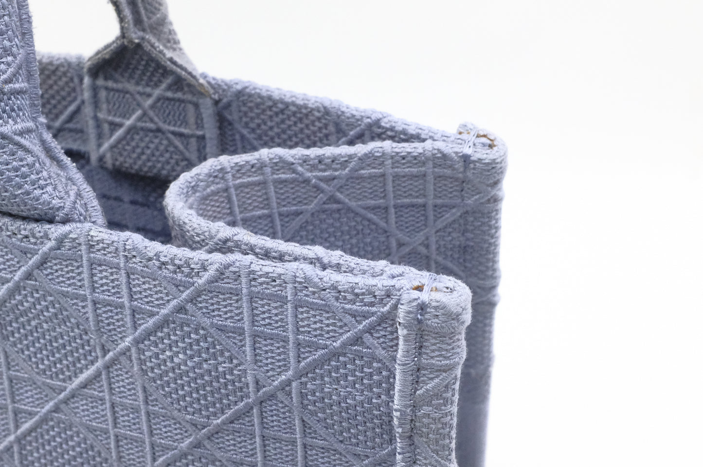 Dior Medium Book Tote in Light Blue Cannage Canvas