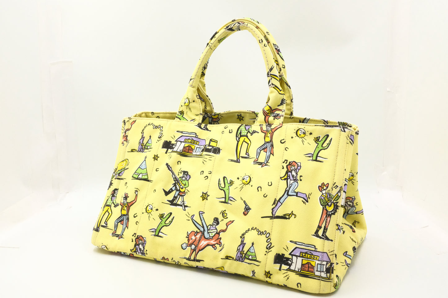 Prada Canapa in Yellow Western Canvas