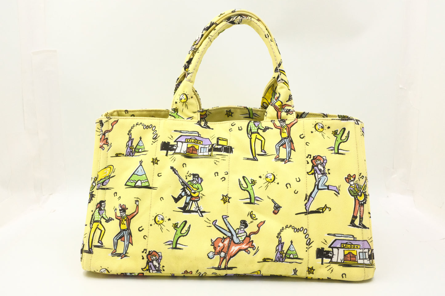 Prada Canapa in Yellow Western Canvas