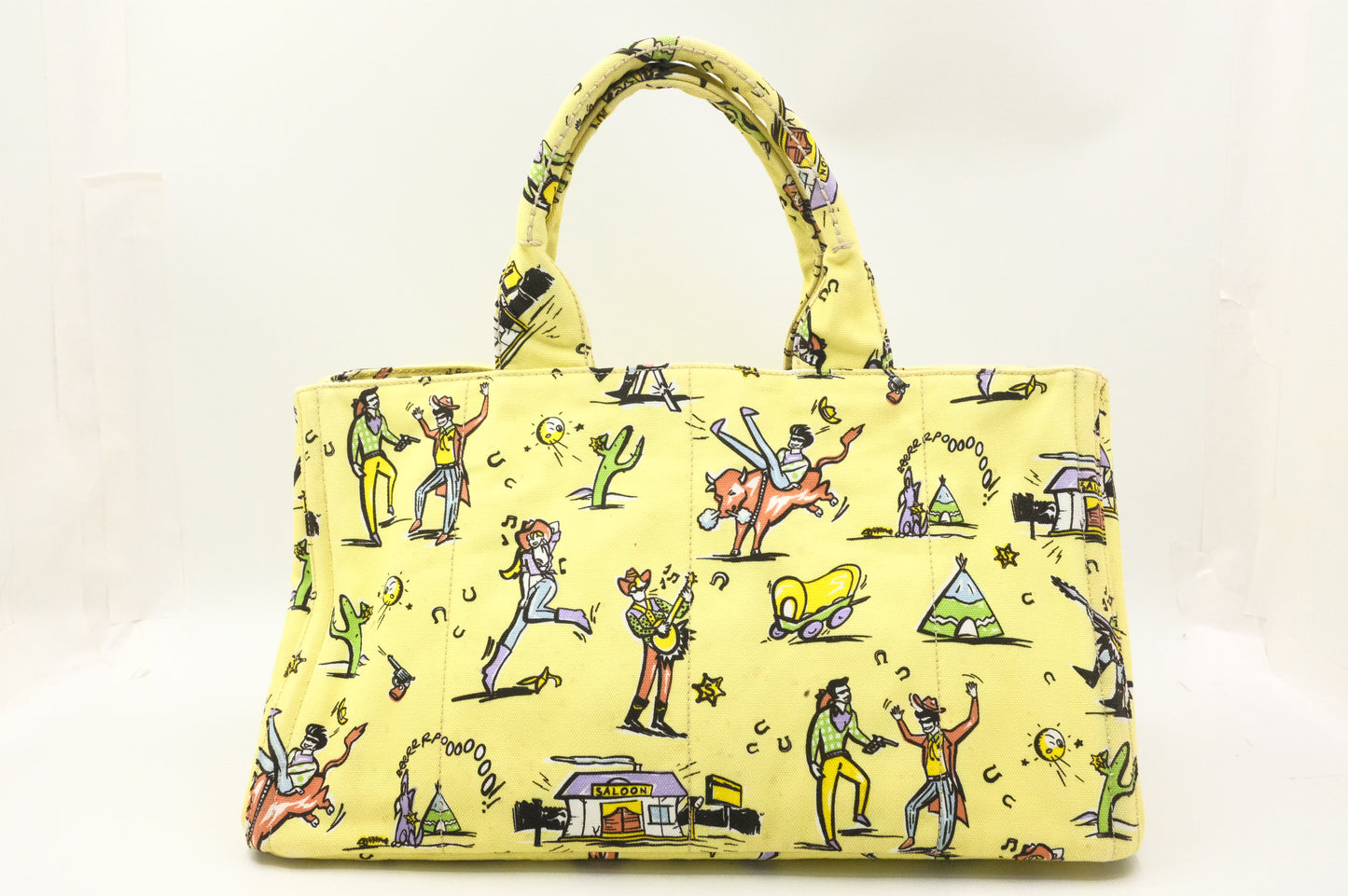 Prada Canapa in Yellow Western Canvas