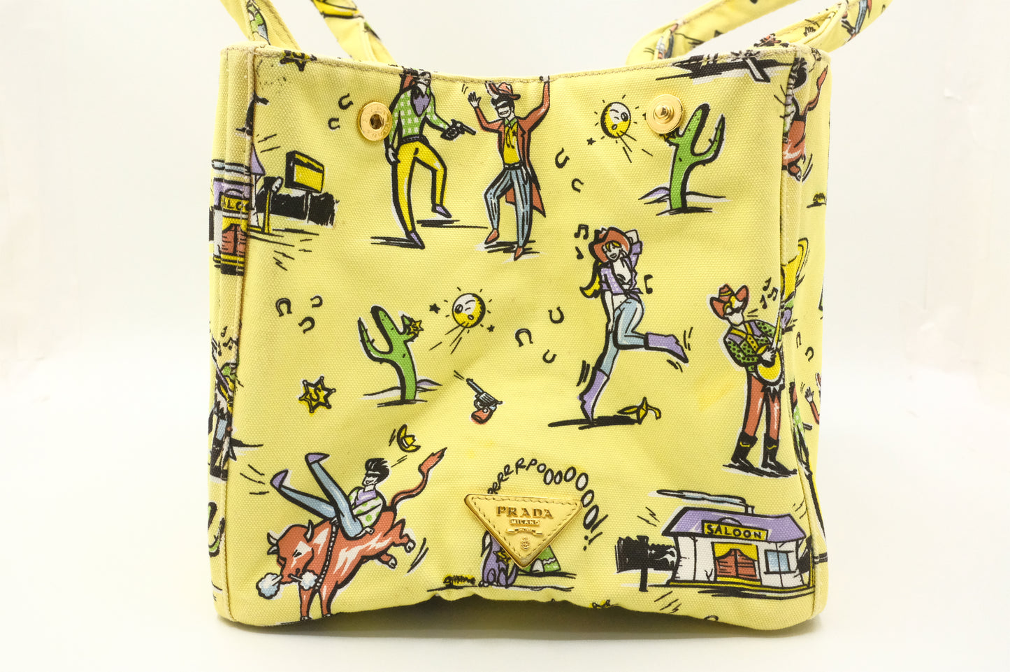 Prada Canapa in Yellow Western Canvas