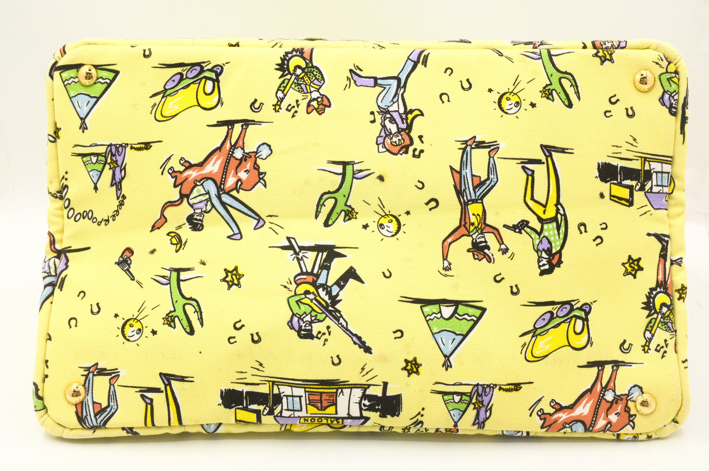 Prada Canapa in Yellow Western Canvas