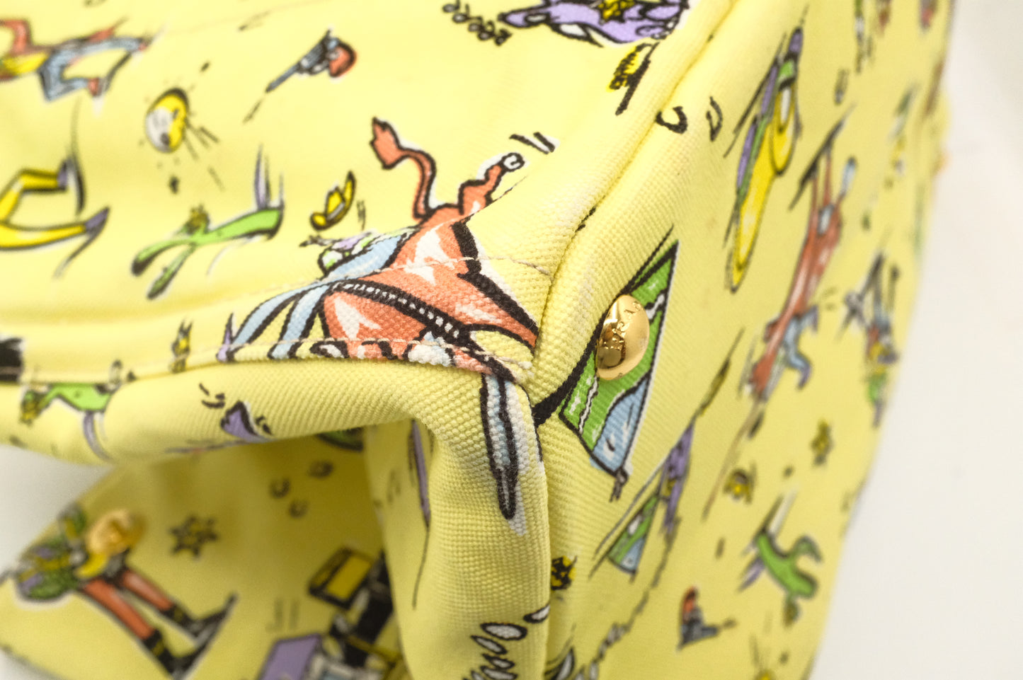 Prada Canapa in Yellow Western Canvas